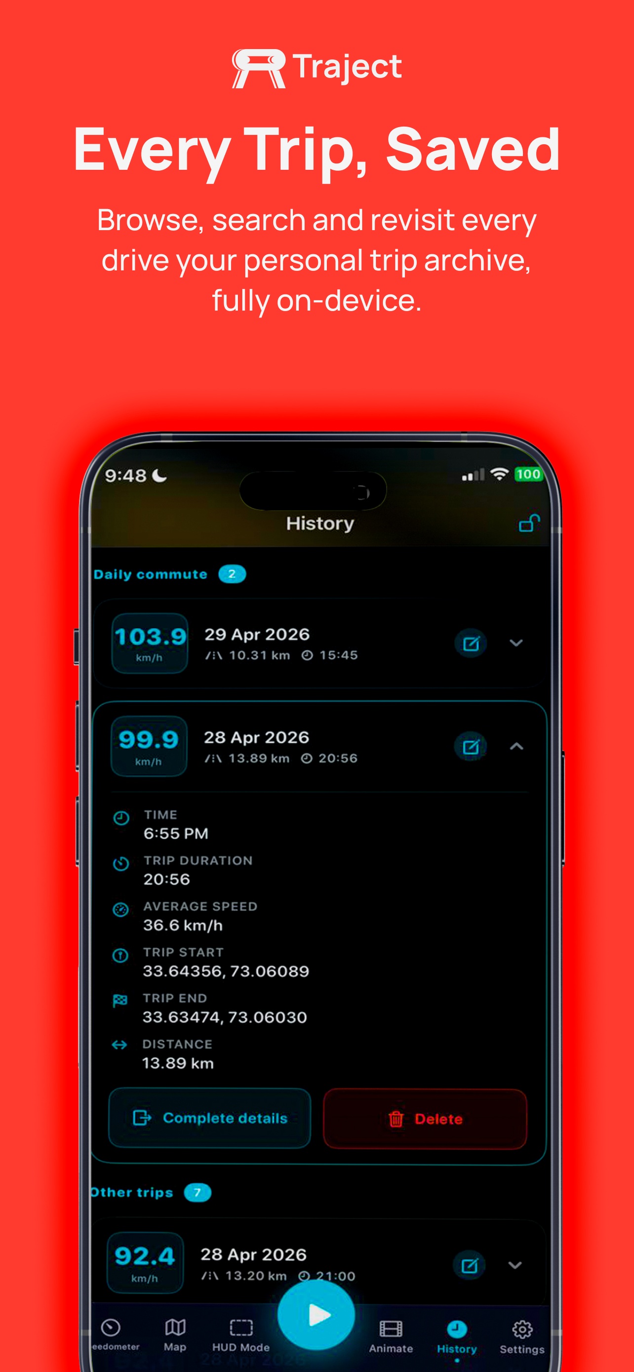 Traject 08 — Derived Studio app screenshot
